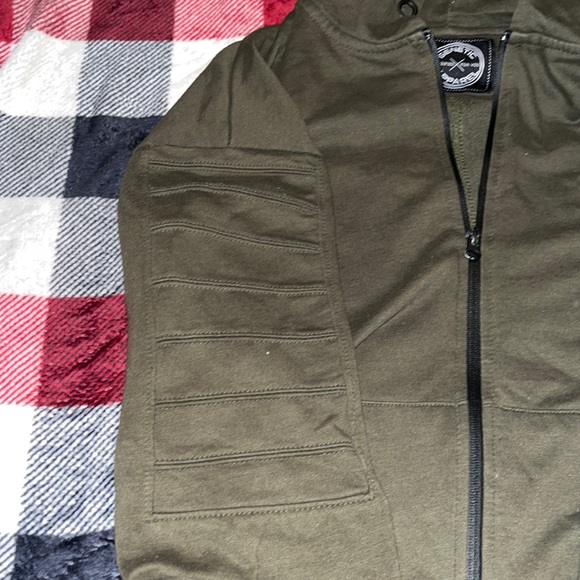 Navy Green Genetic Apparel Jacket. Size Small. - Picture 2 of 3